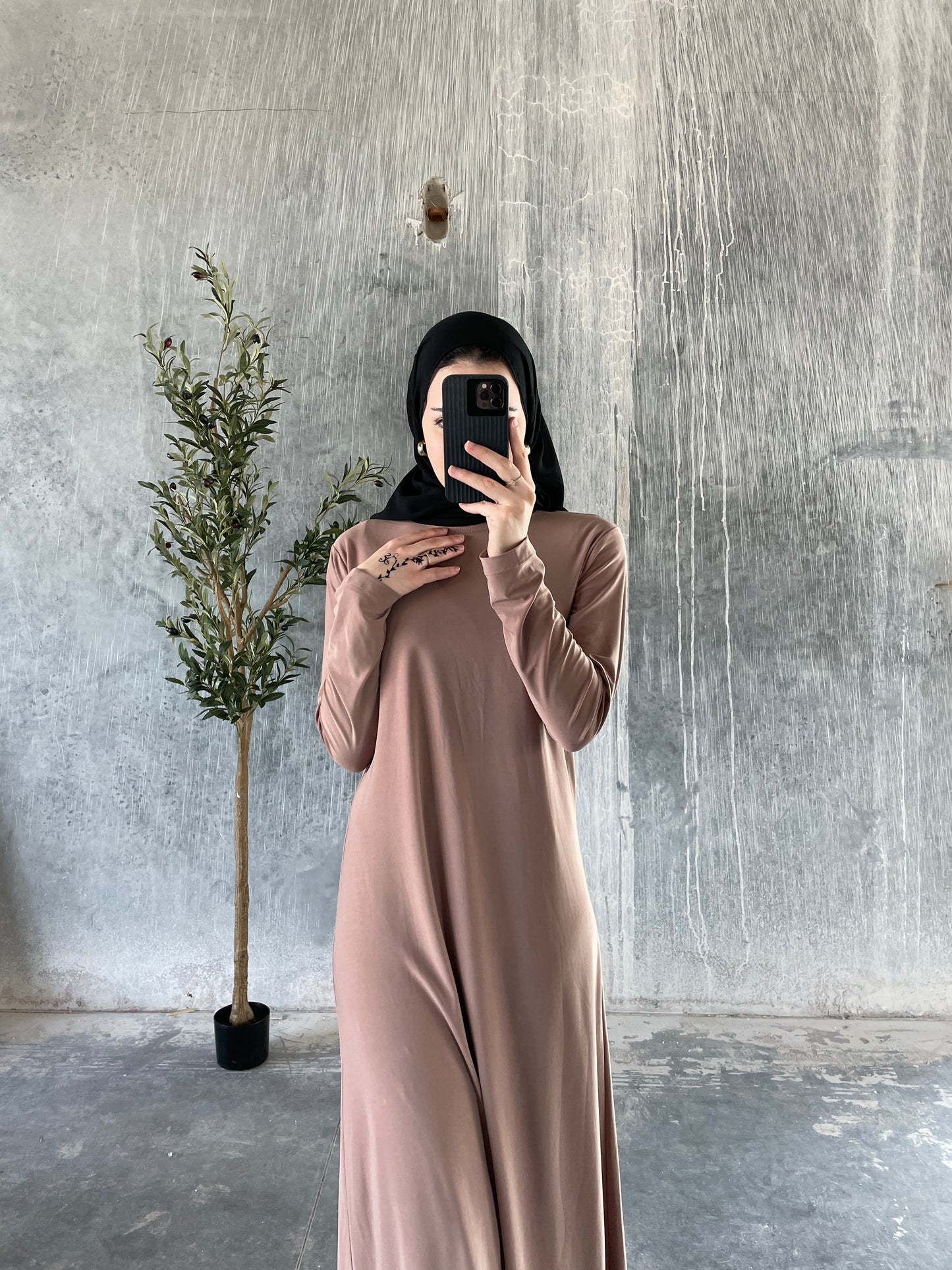 Basic Maxi Dress - Taupe