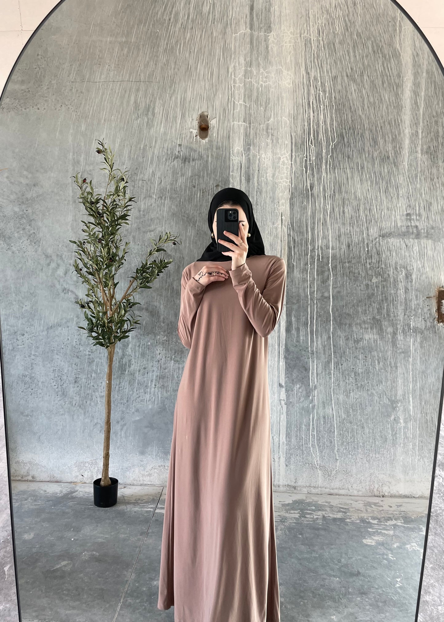 Basic Maxi Dress - Taupe