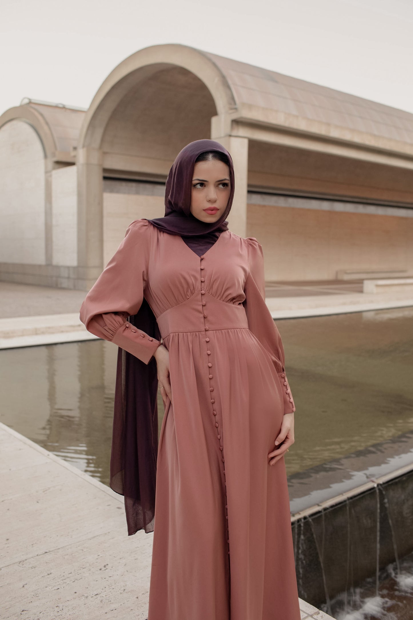 le chic Button Maxi - Rose