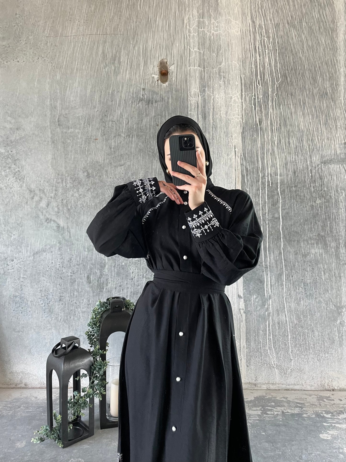 Simply Embroidered Abaya