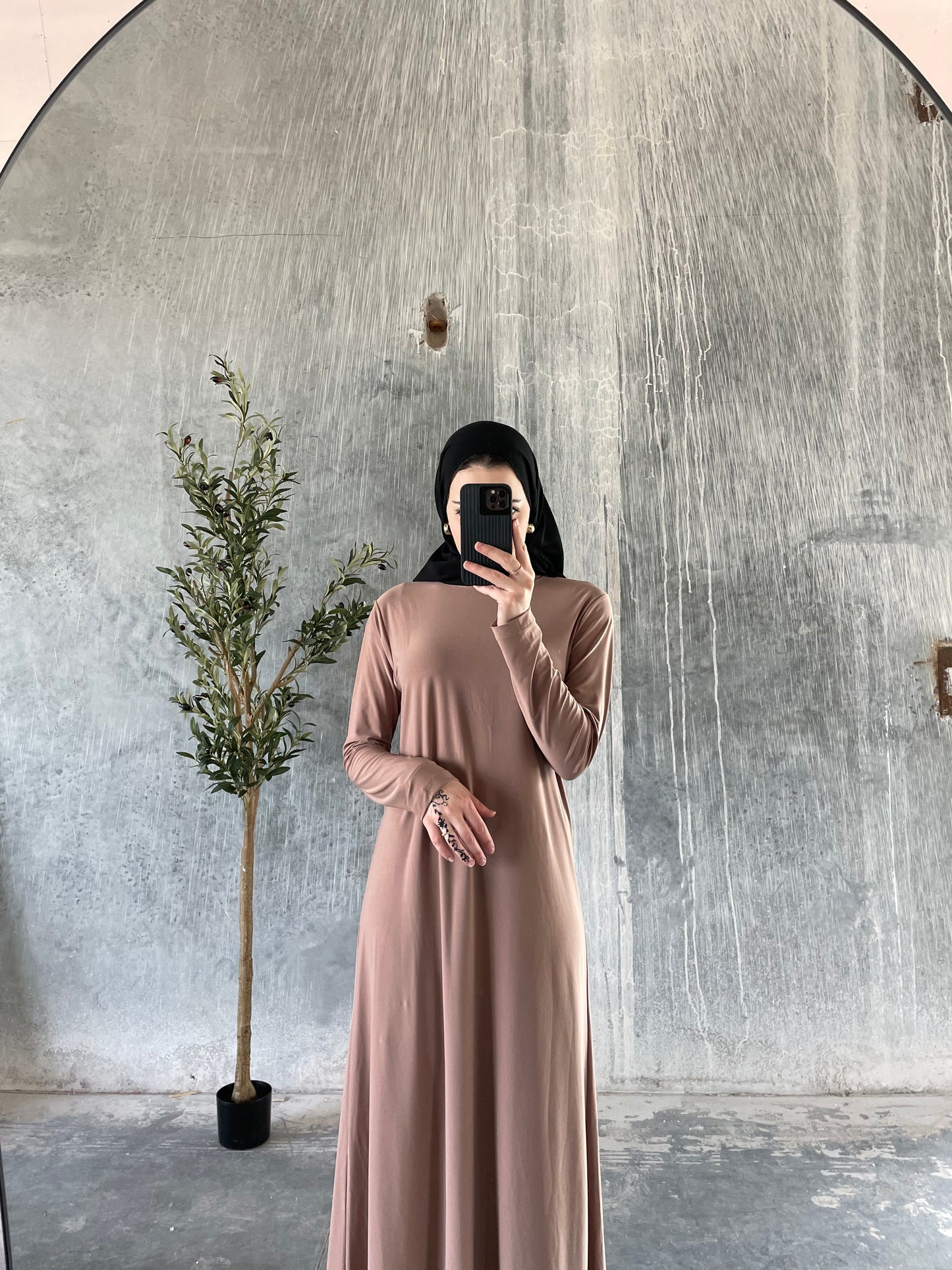 Basic Maxi Dress - Taupe