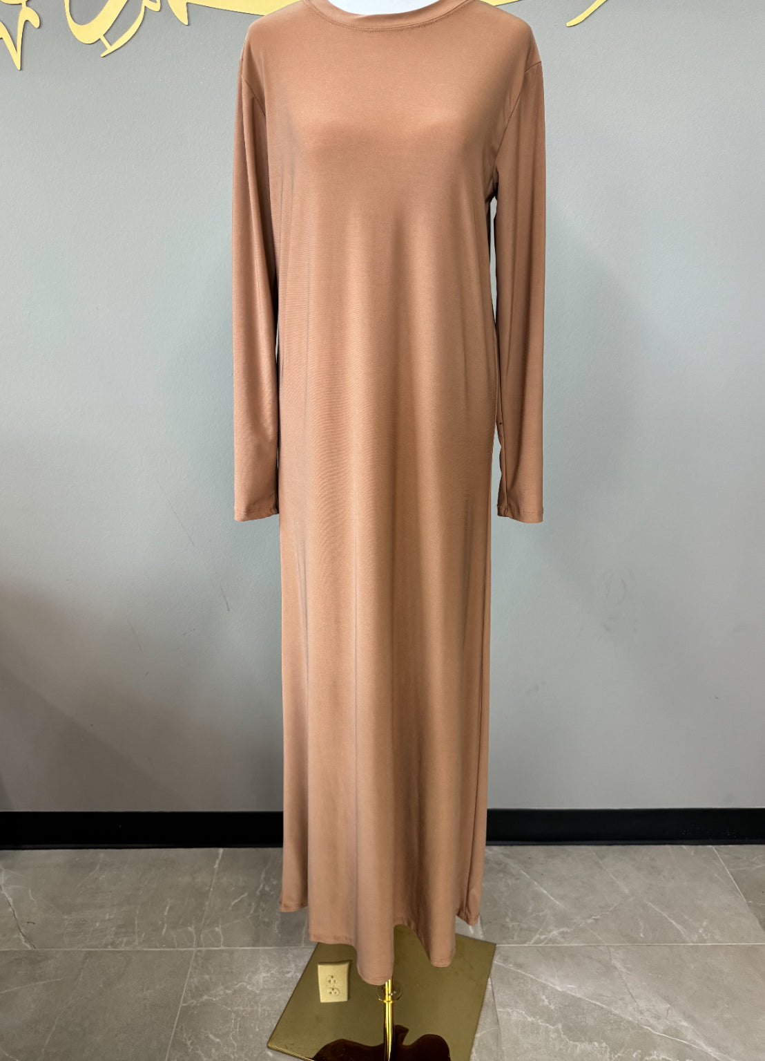 Basic Maxi Dress - Terracotta L Basic Maxi Dress - Terracotta L