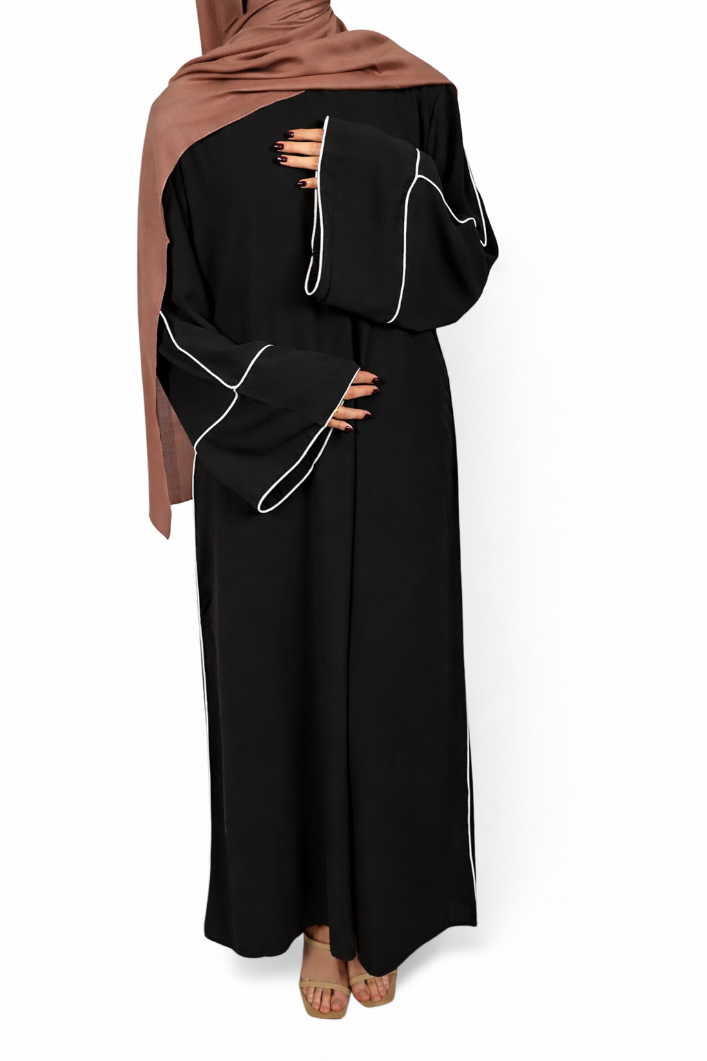 Outline Abaya - Black