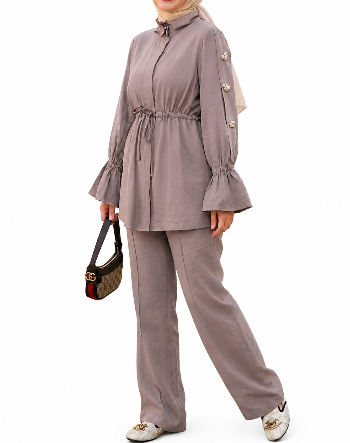 Button Set-Taupe