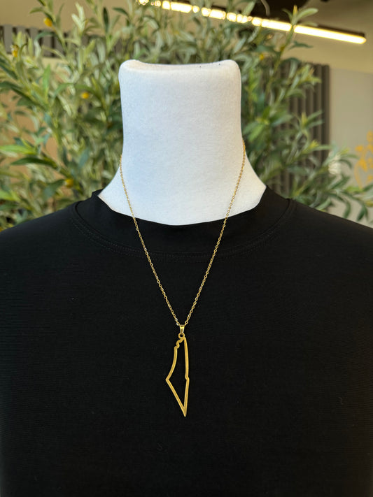 Pali Necklace - Gold Map