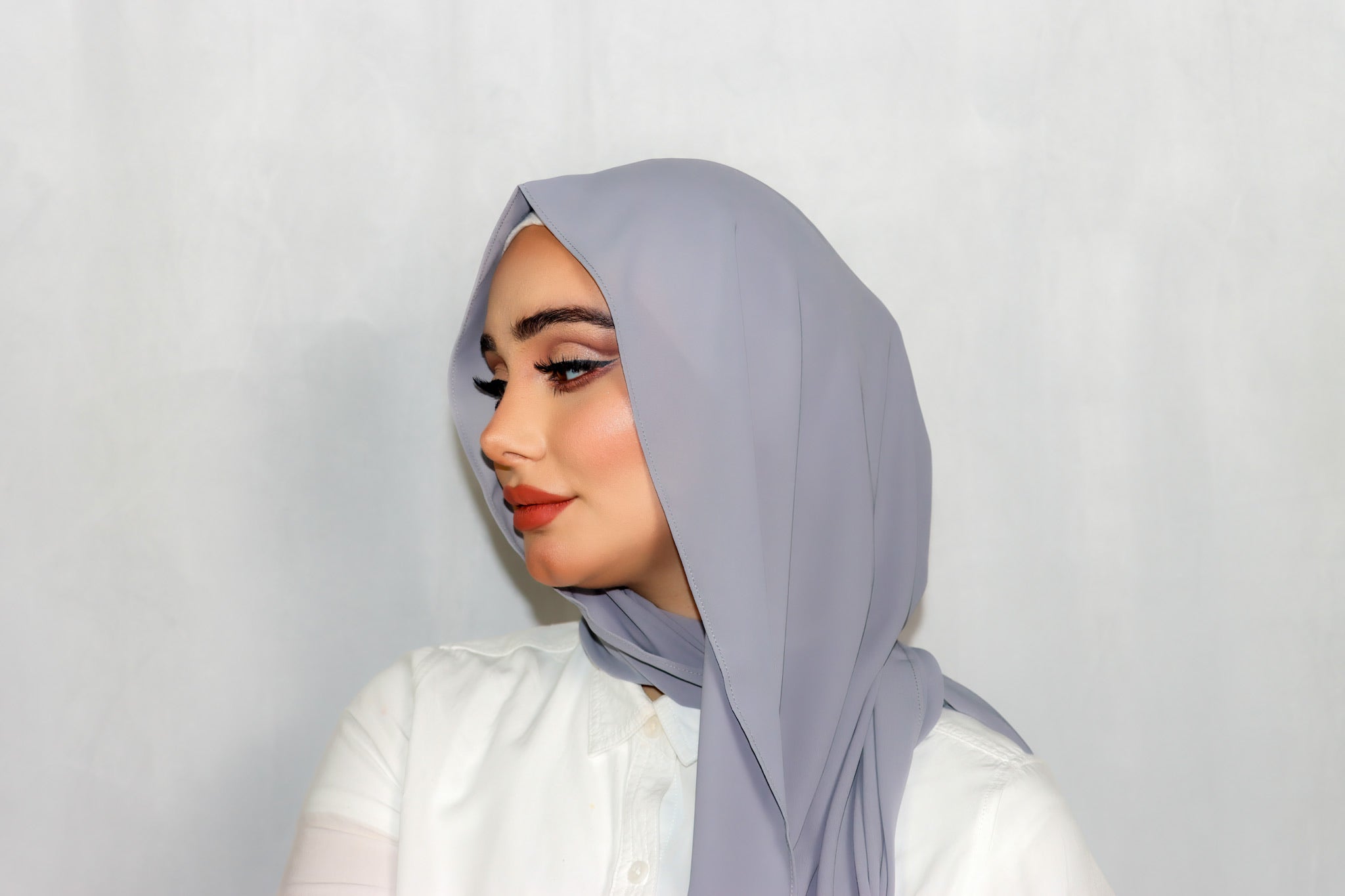 Premium Chiffon Grey Hijab