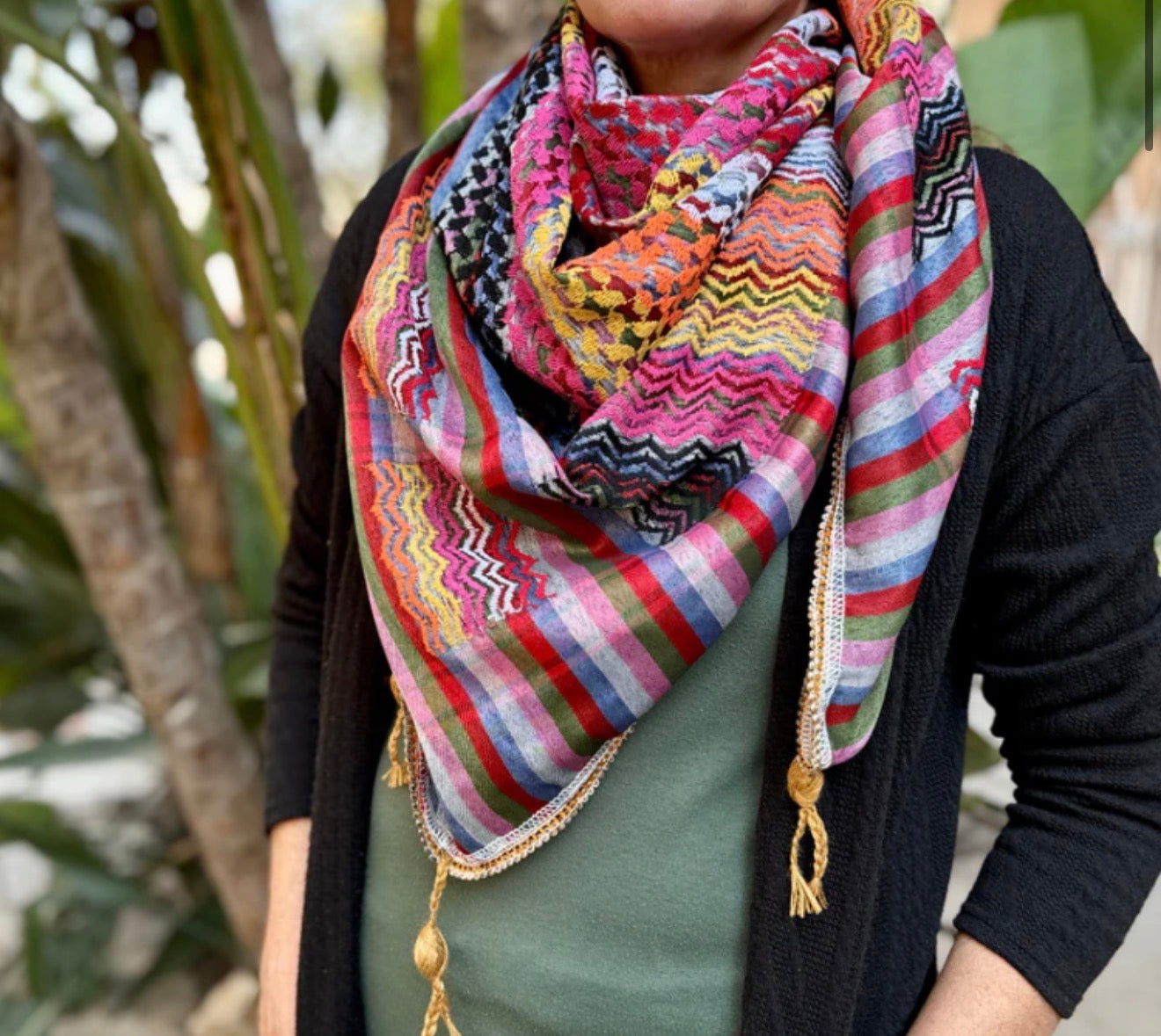 Hand Made Palestine - Keffiyeh Scarf - Berries (Toot)