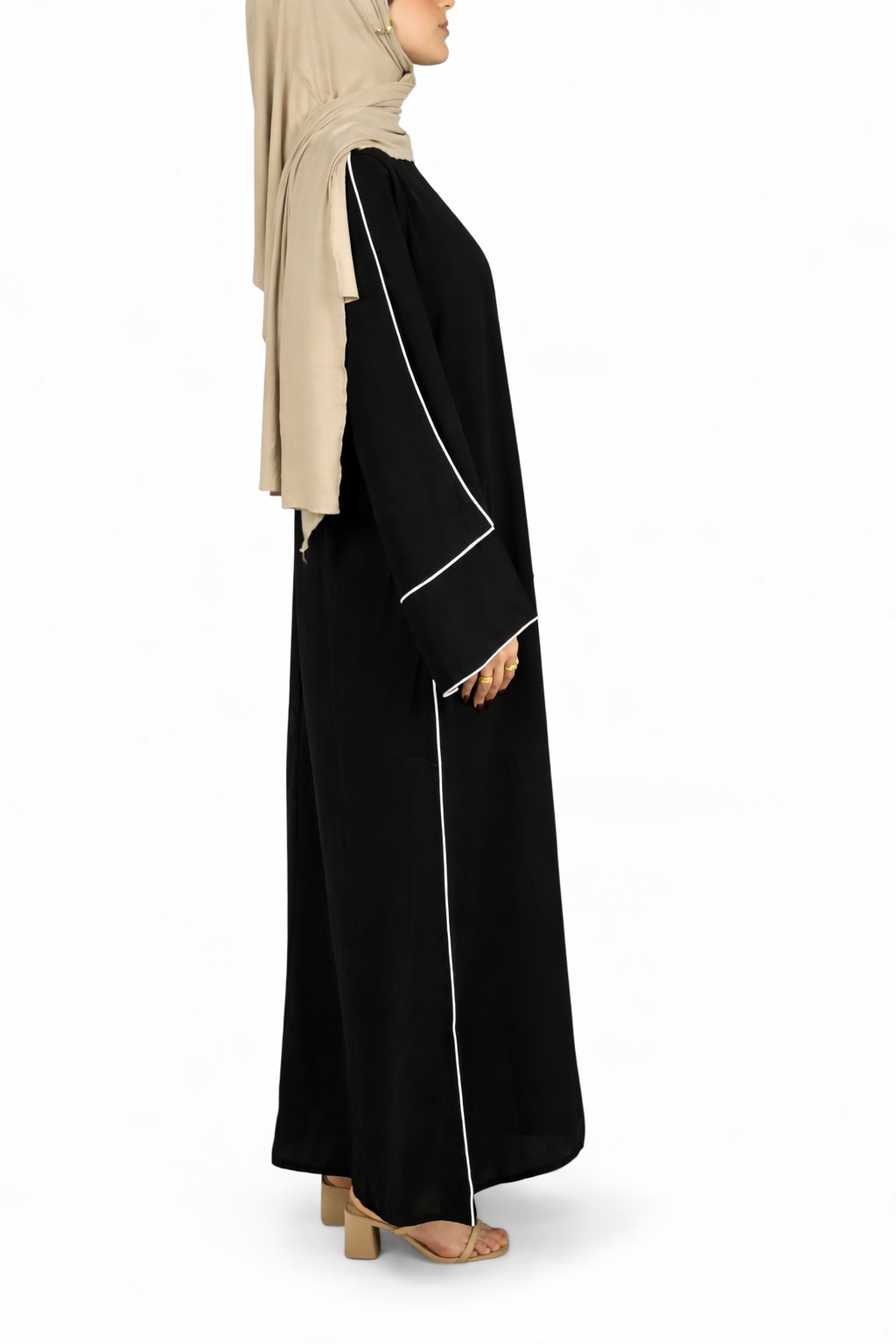 Outline Abaya - Black