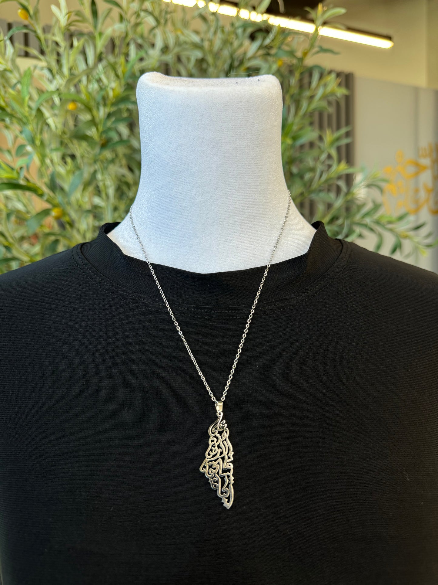 Pali Necklace - Silver Calligraphy
