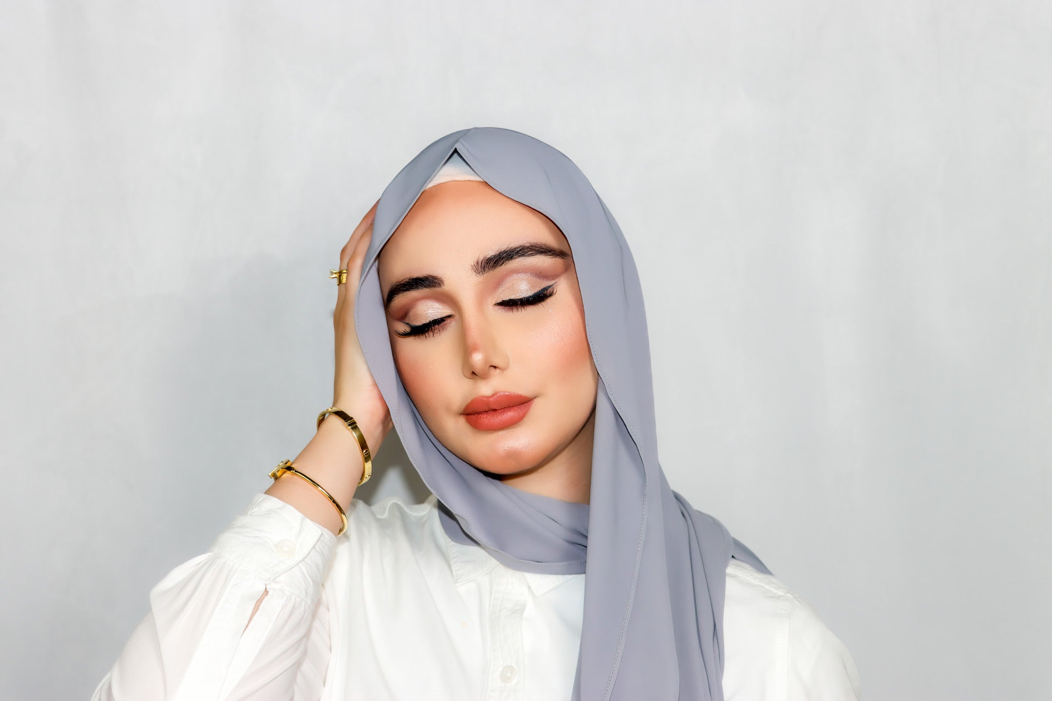 Premium Chiffon Grey Hijab