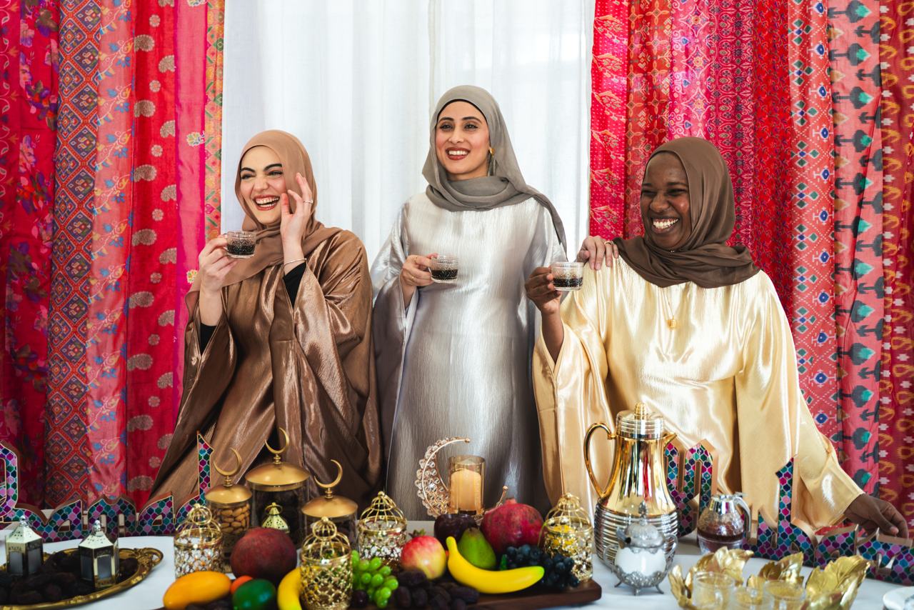 Satin Butterfly Kaftan - Sugar