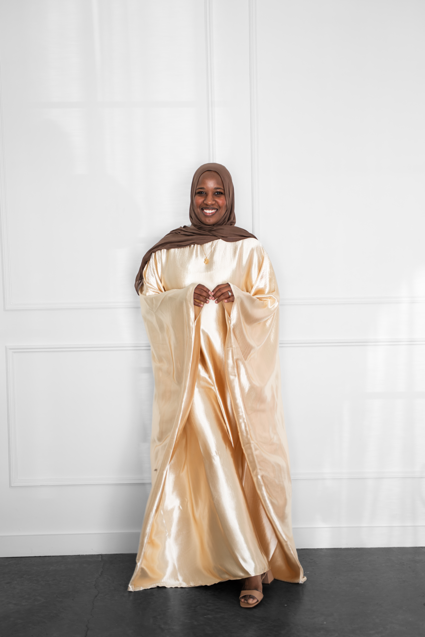 Satin Butterfly Kaftan - Sugar