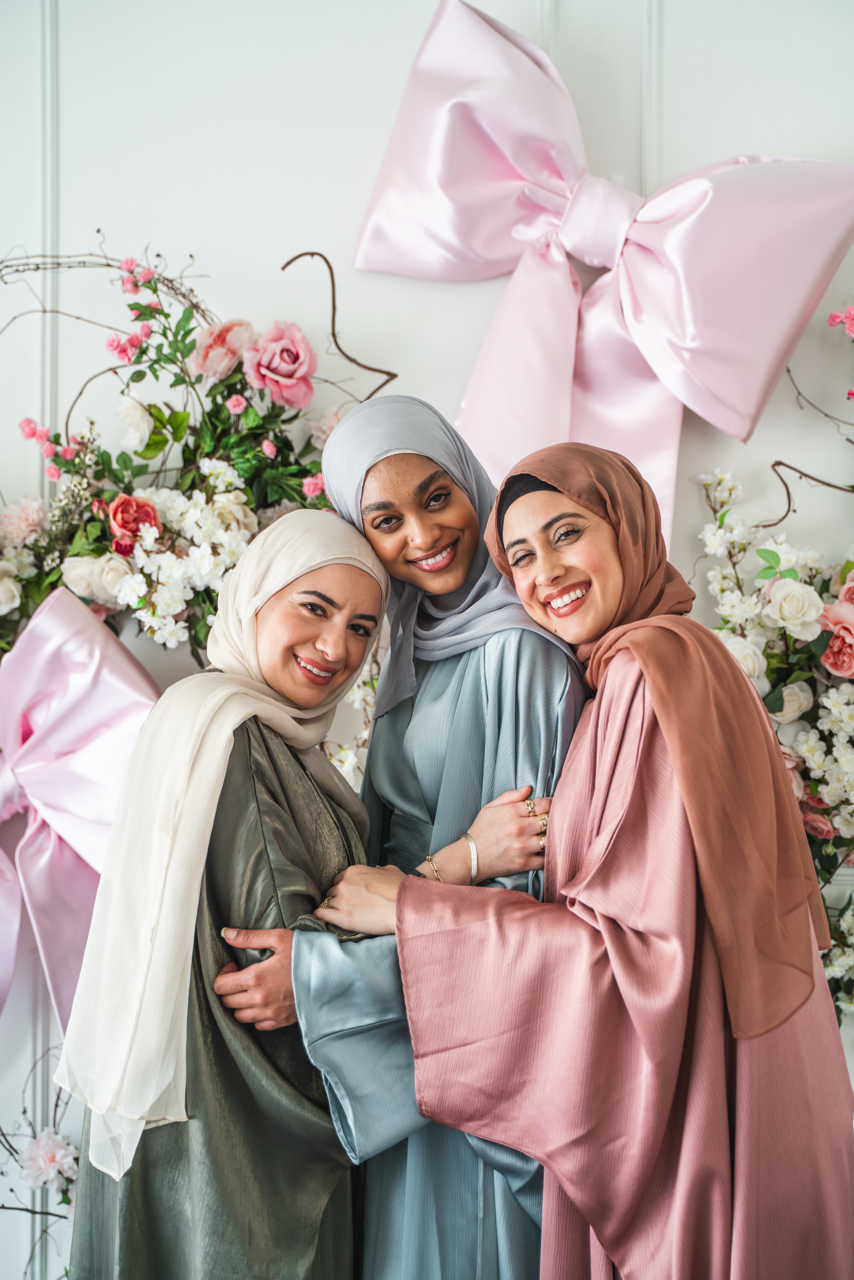 Shine Open Abaya - Blue