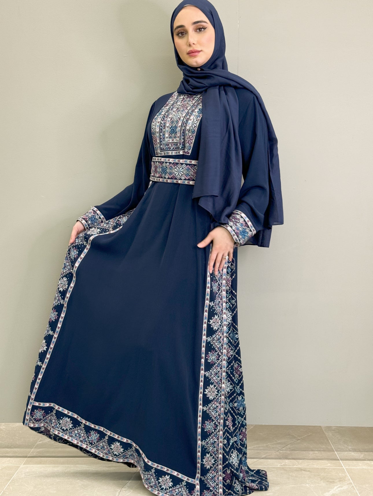 Falahi Princess Dress - NAVY