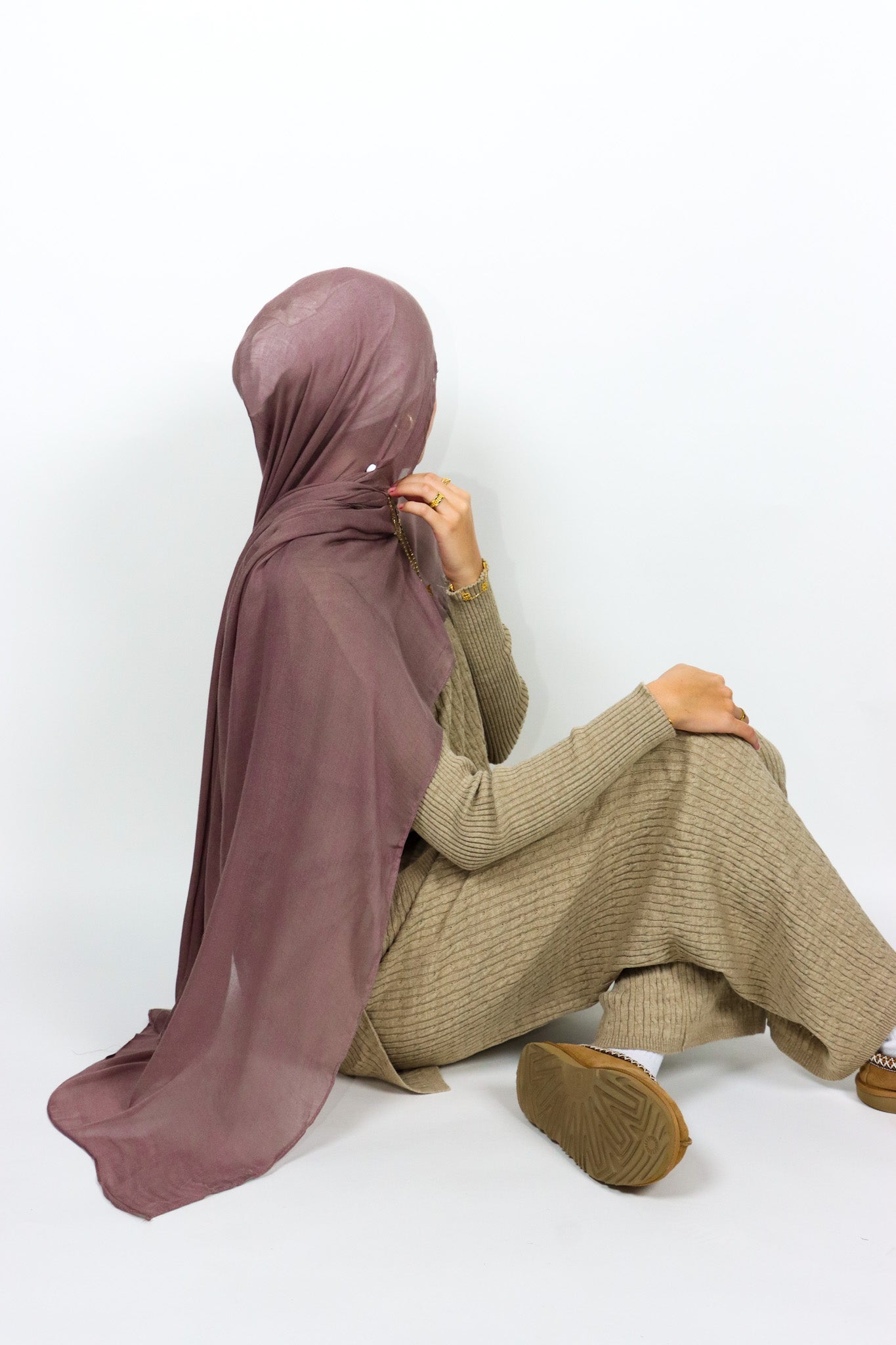 Knit Sweater Set - Beige