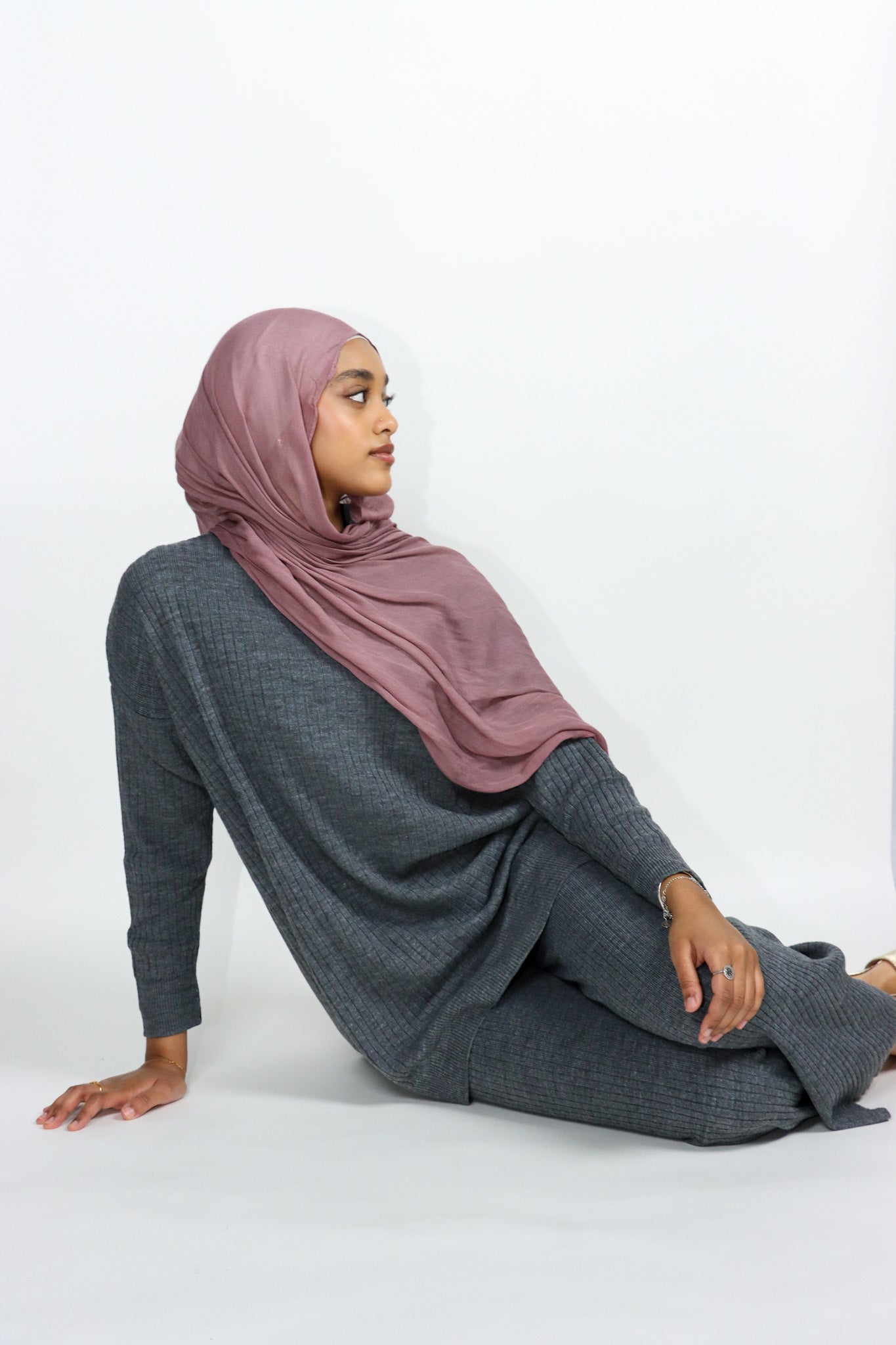 Front Pocket Knit Set - Gray