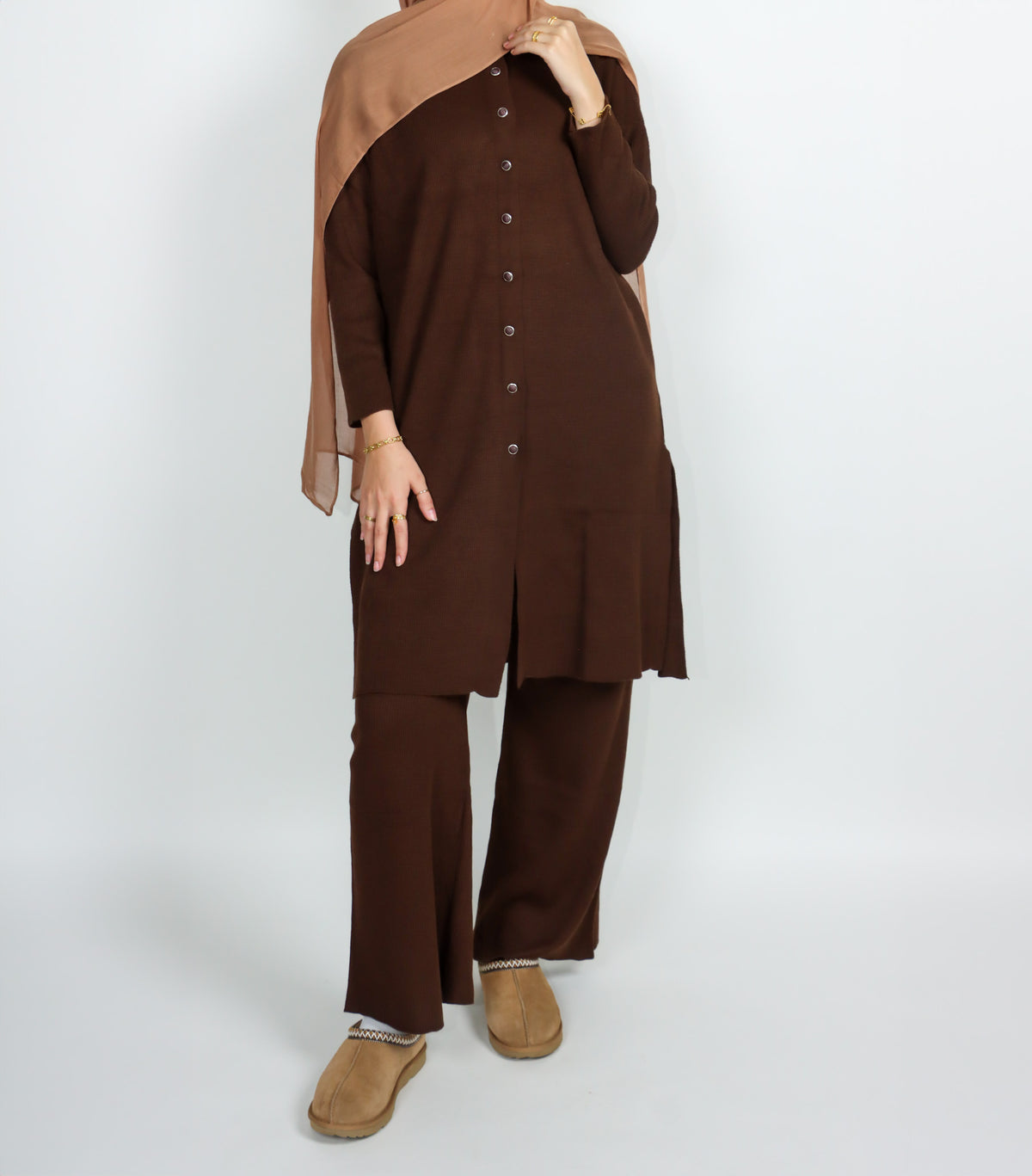 Midi Button Set - Brown