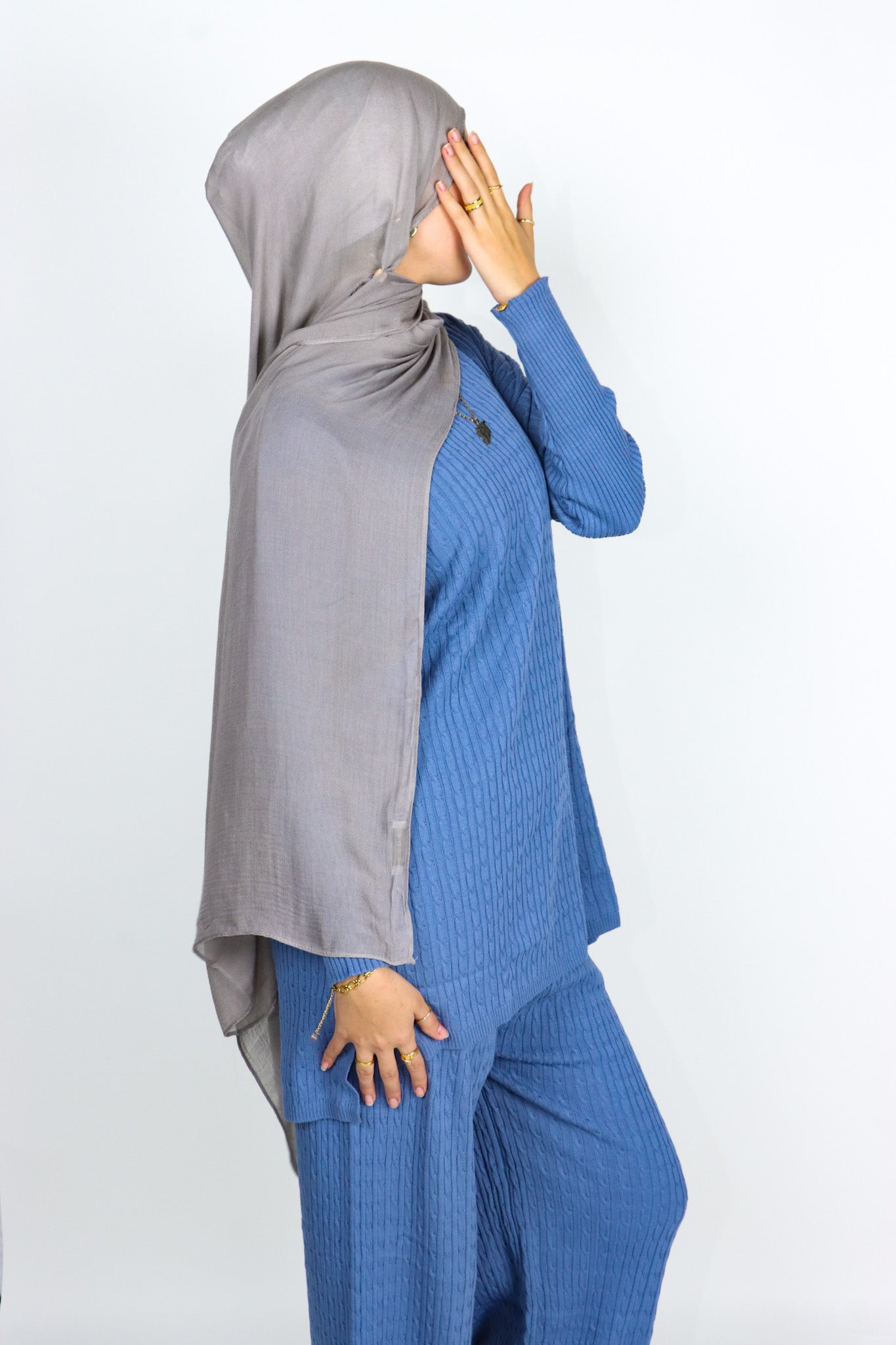 Knit Sweater Set - Sky