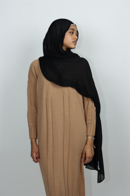 Knit Sweater Dress - Taupe