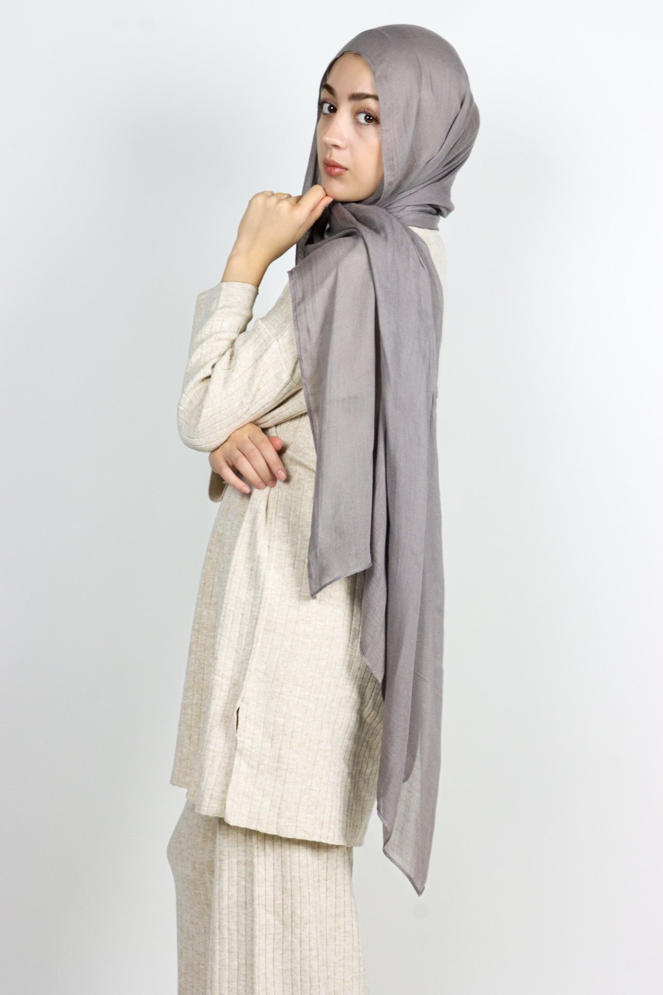 Button Knit Set - Cream