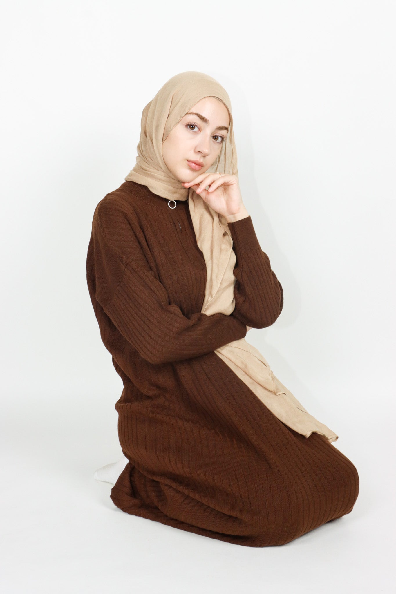 Knit Sweater Set - Latte