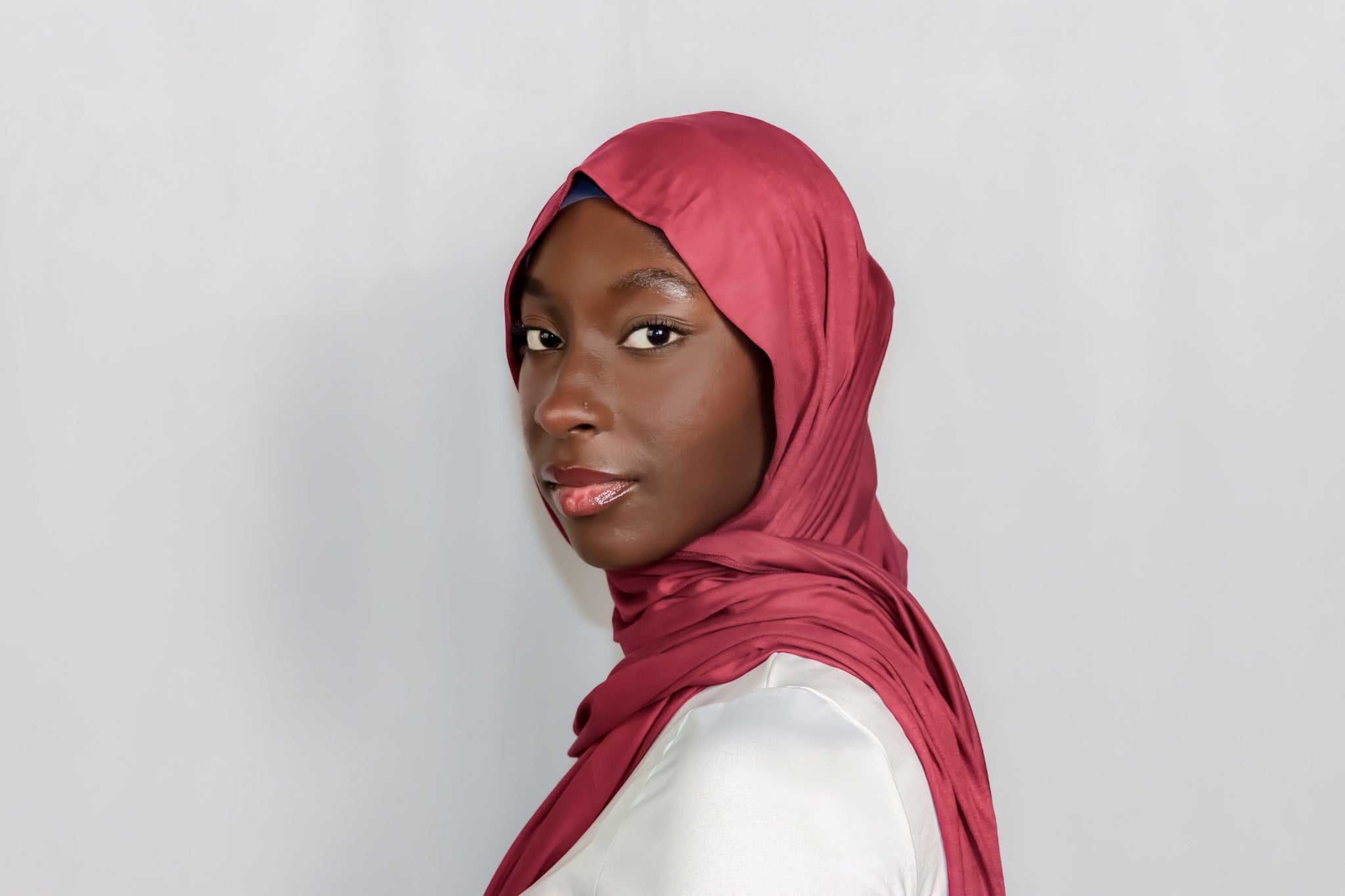 Premium Ribbed Jersey Cranberry Hijab