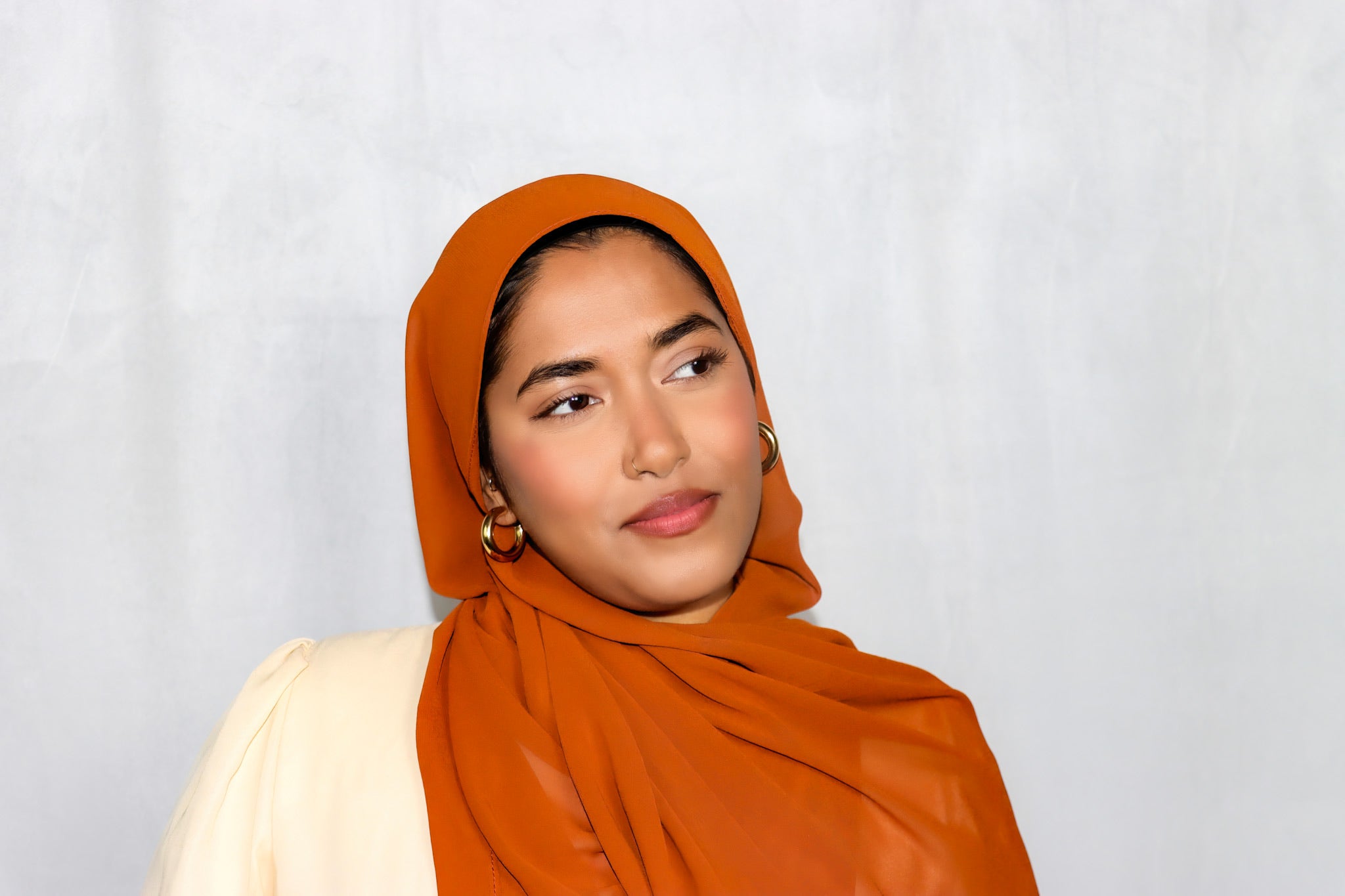 Premium Chiffon Burnt Orange Hijab