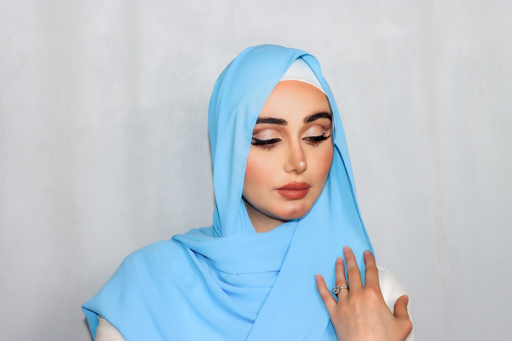 Premium Chiffon Sky Blue Hijab