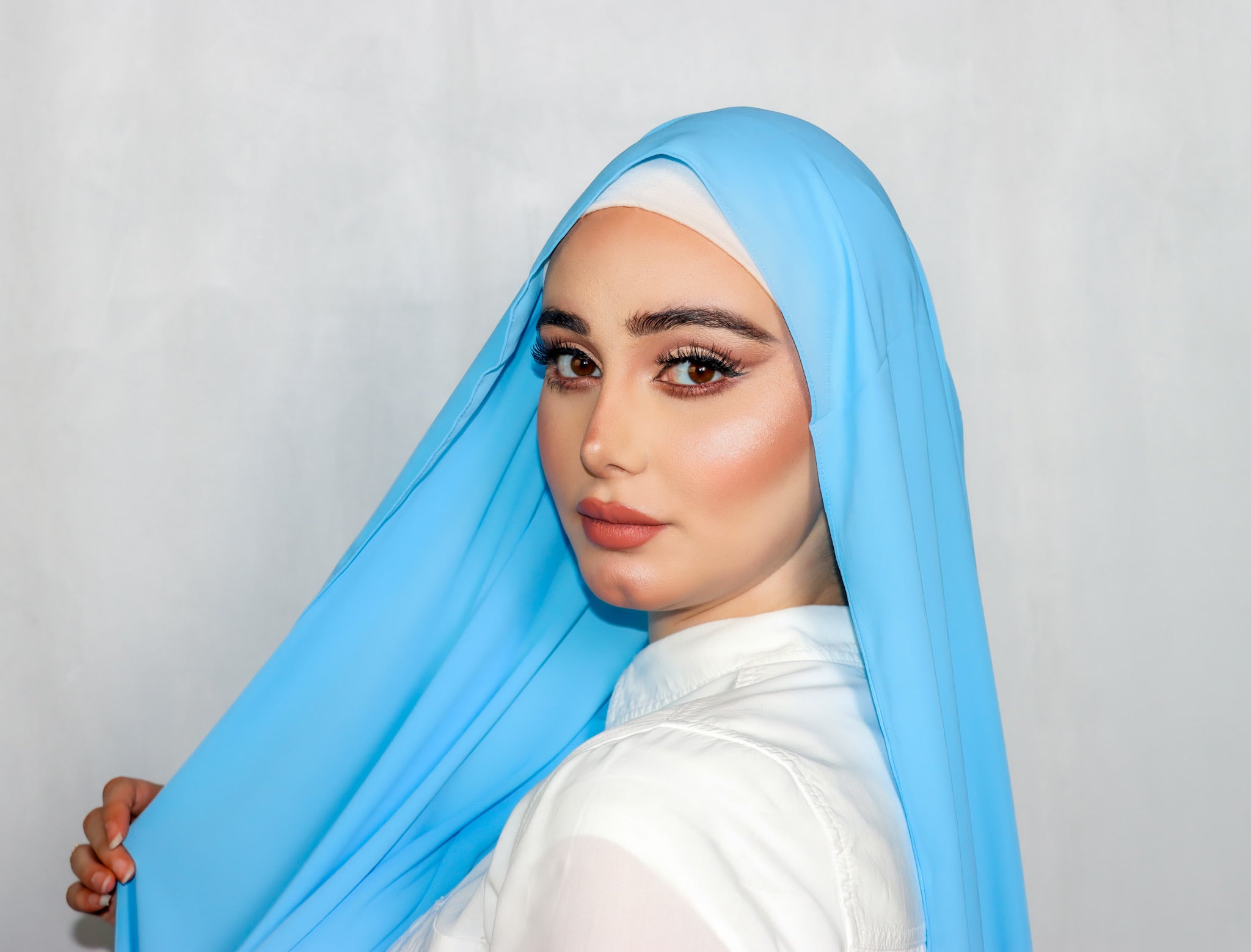 Premium Chiffon Sky Blue Hijab