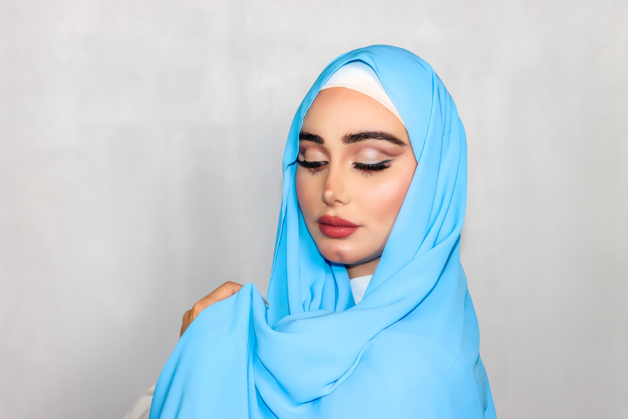 Premium Chiffon Sky Blue Hijab