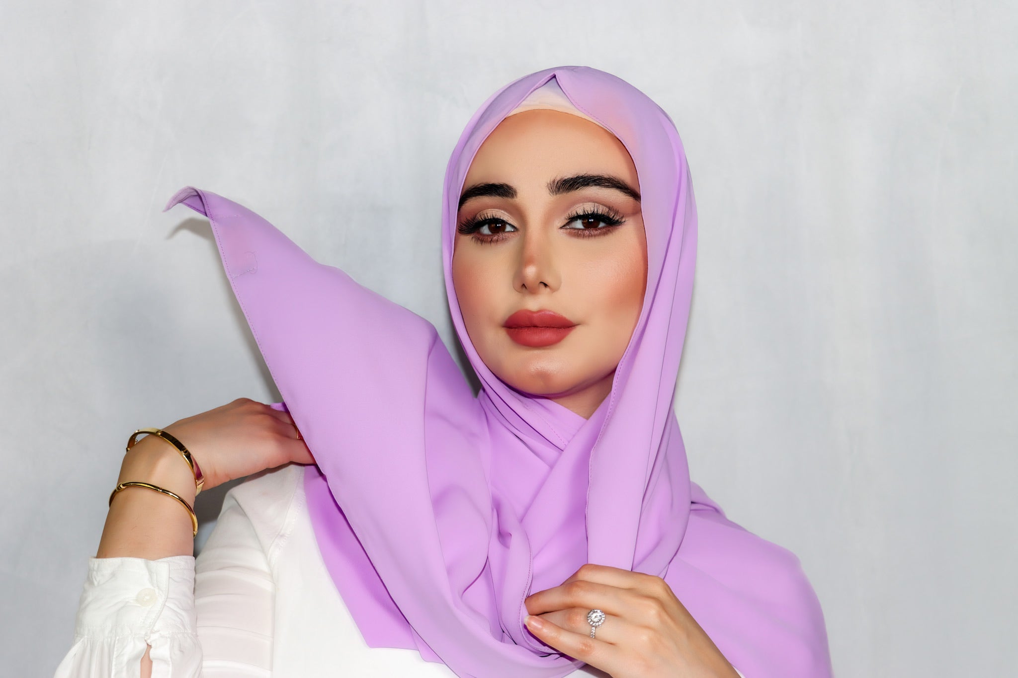 Premium Chiffon Purple Hijab