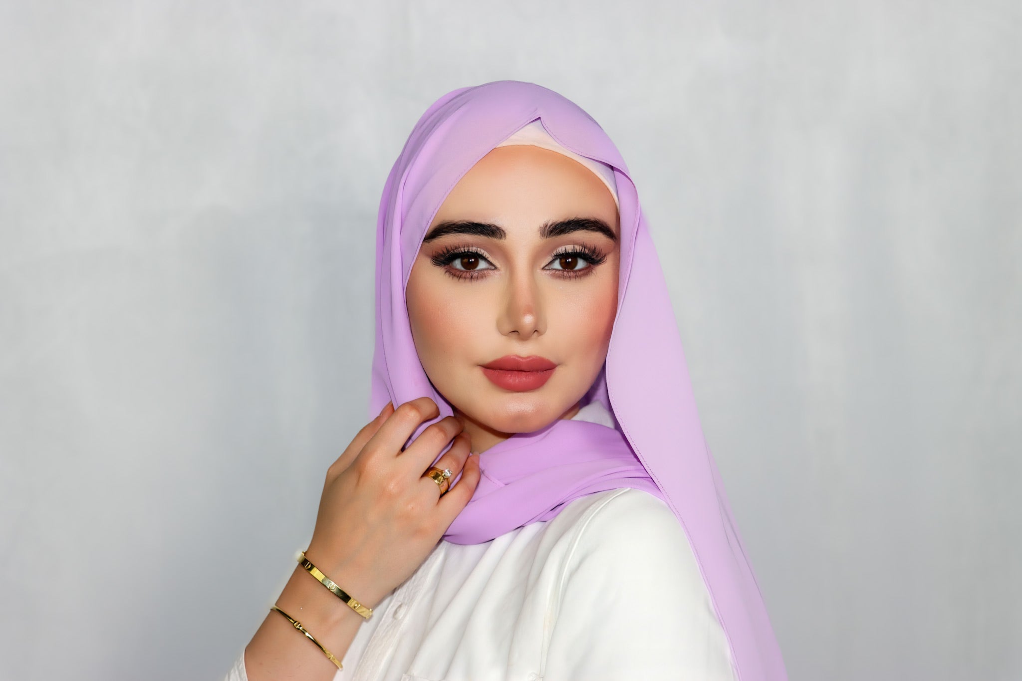 Premium Chiffon Purple Hijab