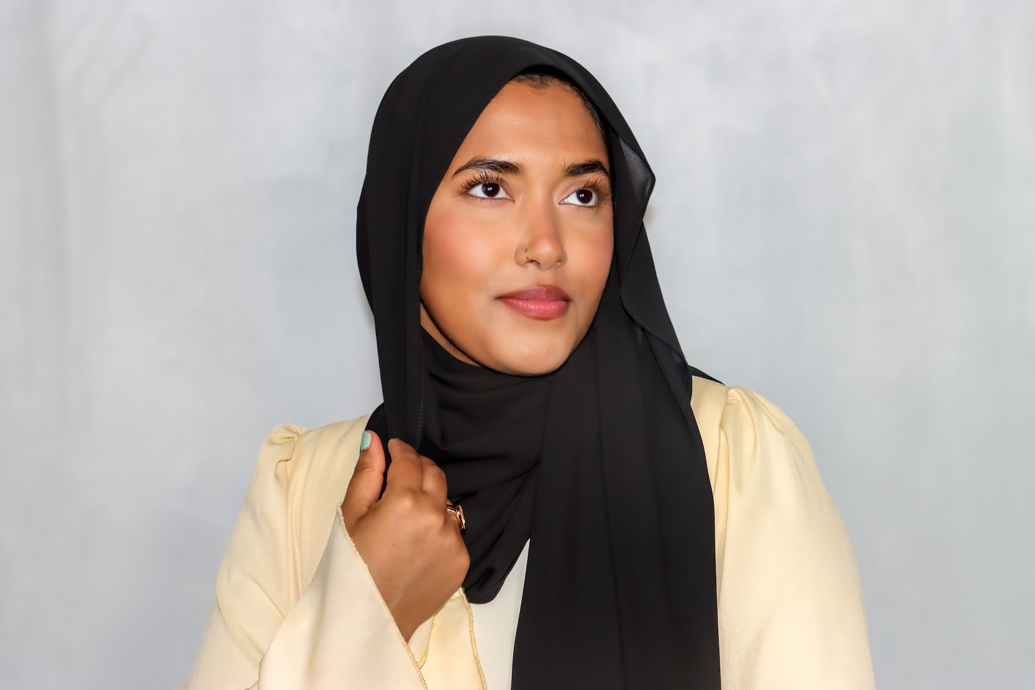 Premium Chiffon Black Hijab