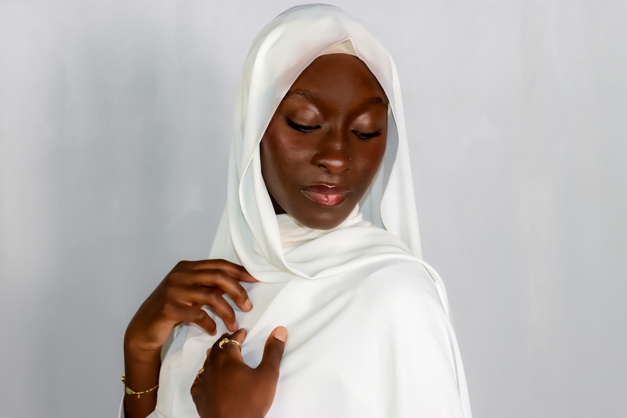 Premium Chiffon White Hijab