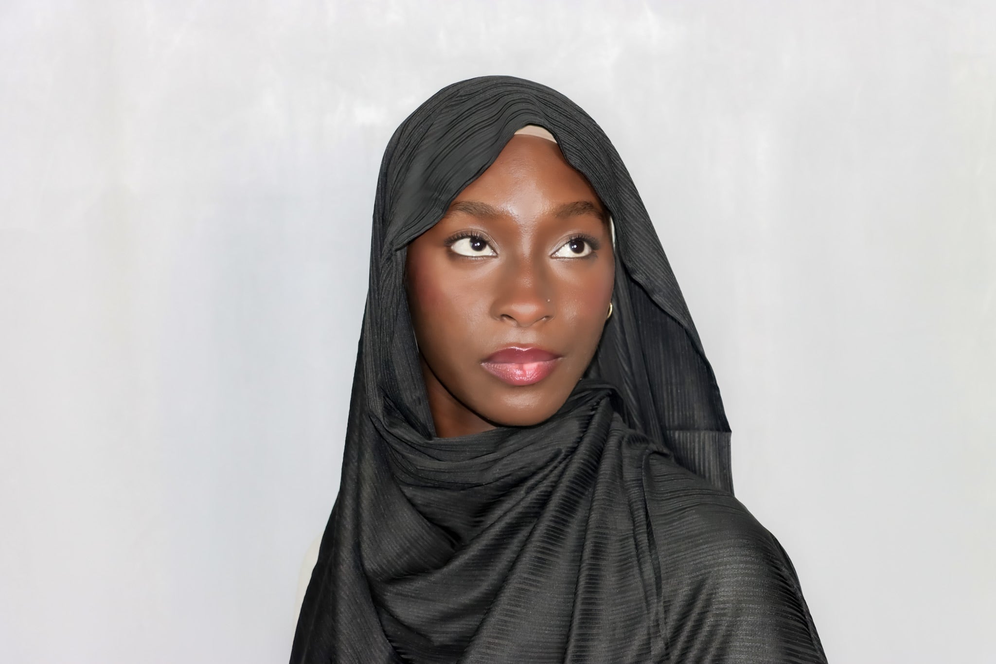 Premium Ribbed Jersey Black Hijab