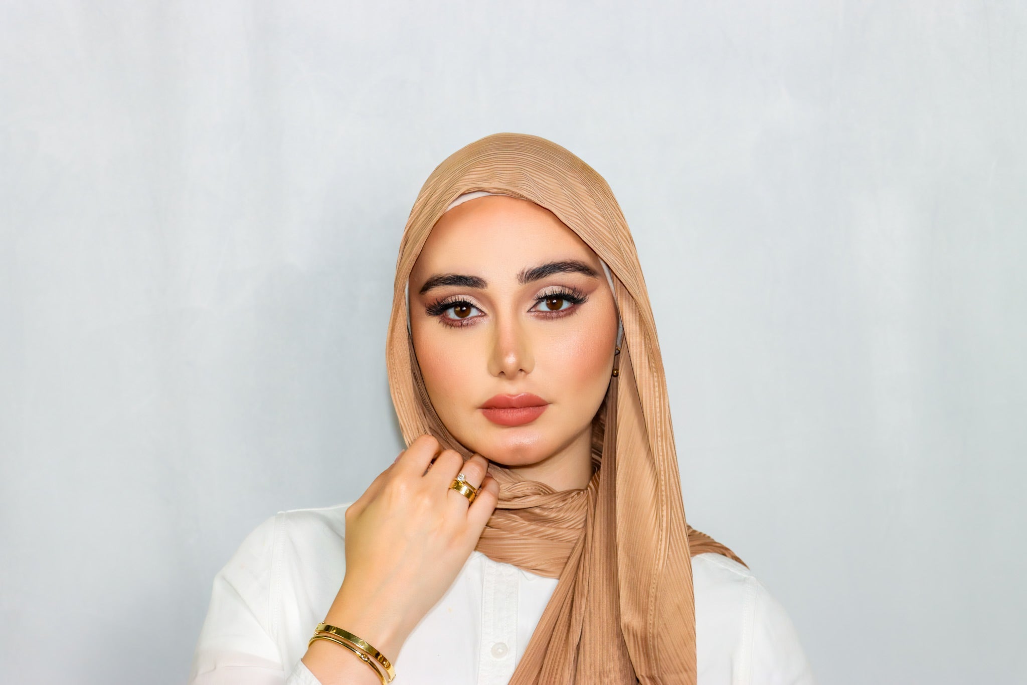 Premium Ribbed Jersey Taupe Hijab