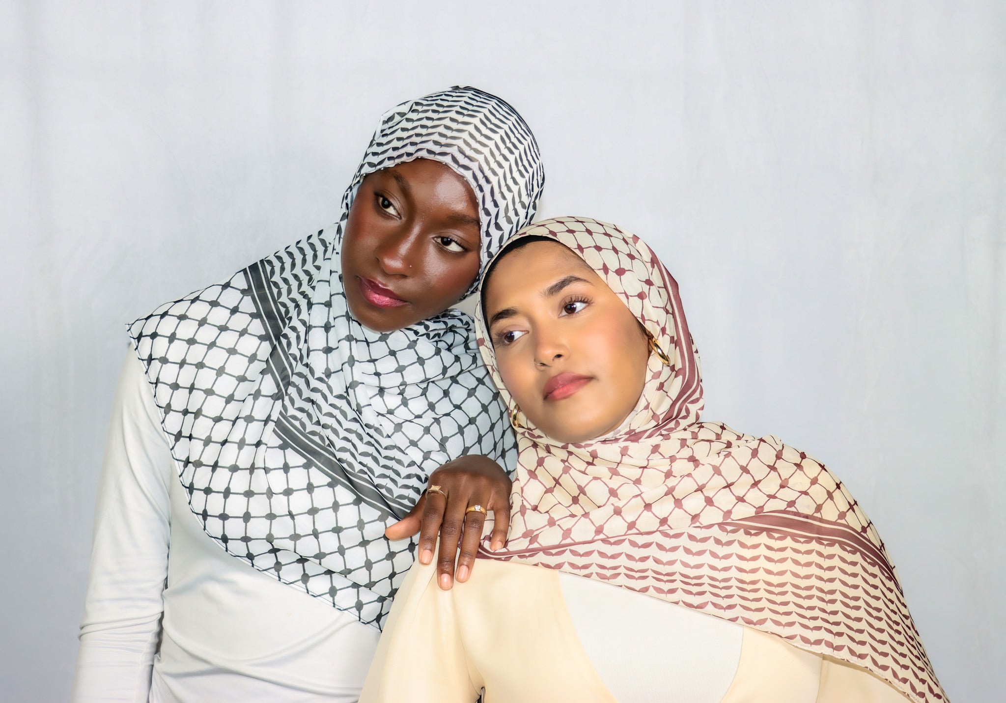 Keffiyeh Modal Hijab - Black