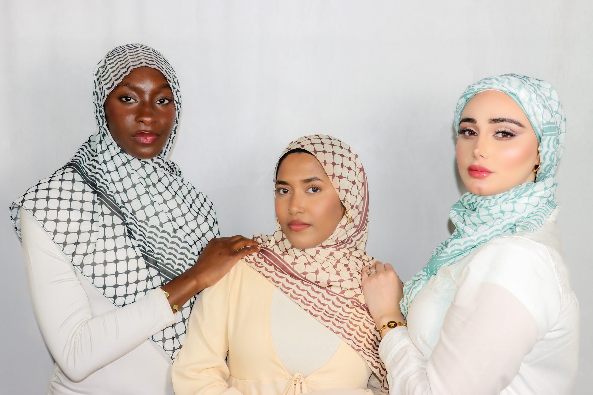 Keffiyeh Modal Hijab - Black