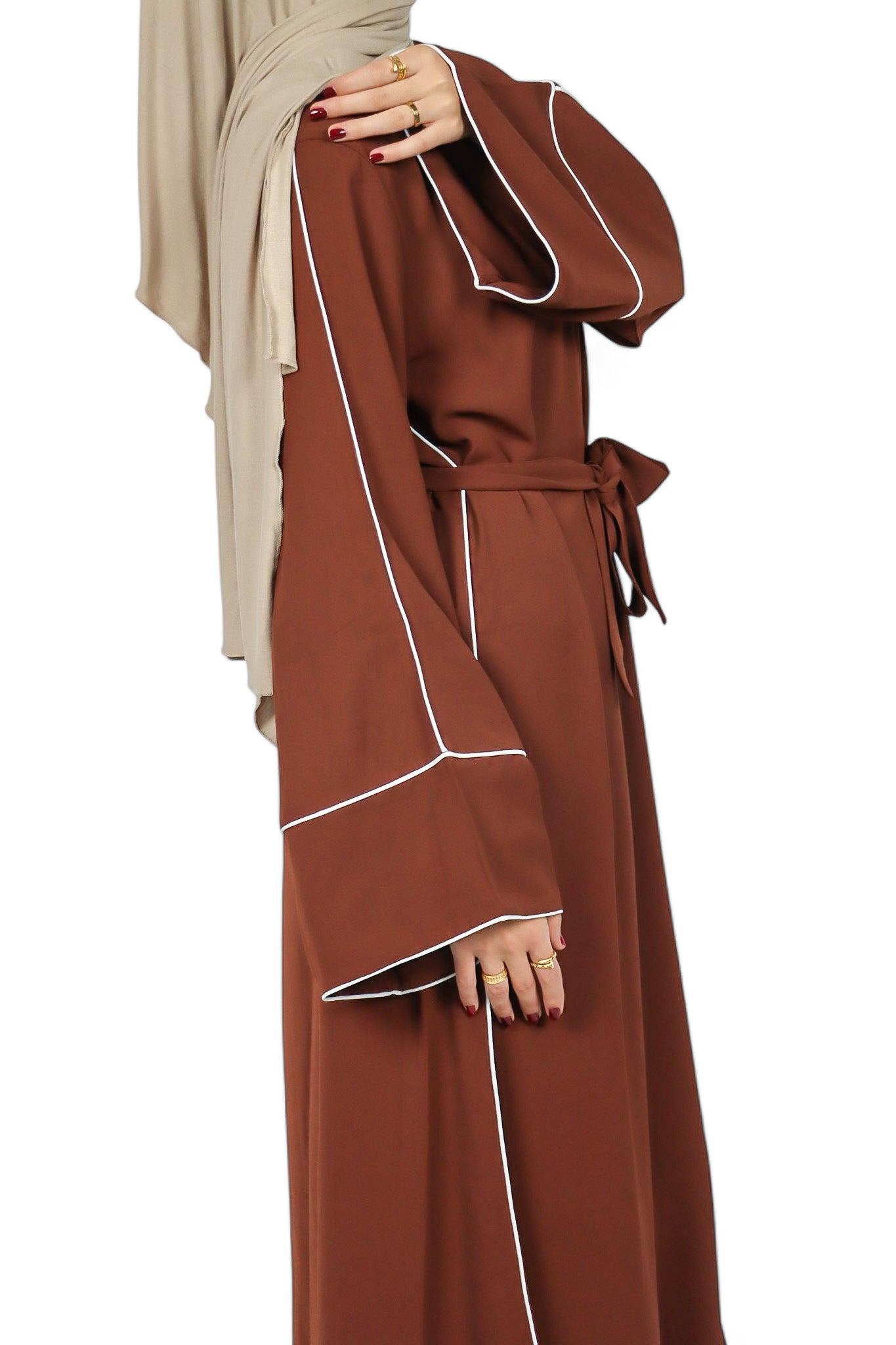 Outline Abaya - Coffee