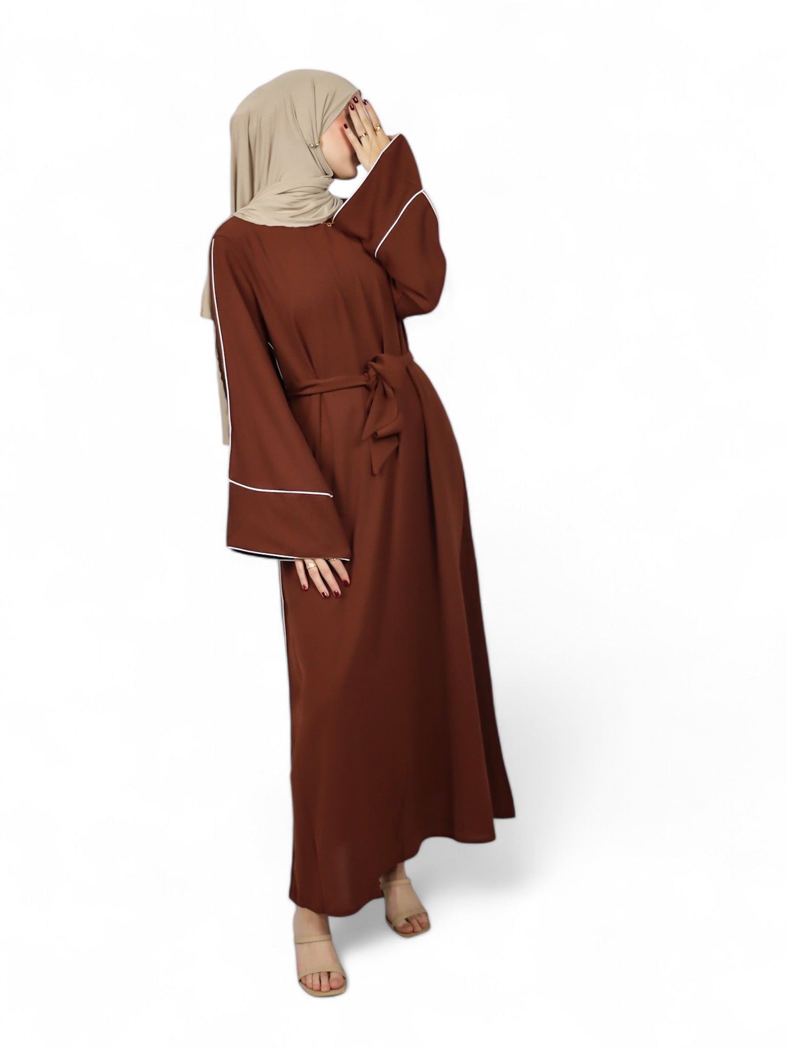 Outline Abaya - Coffee