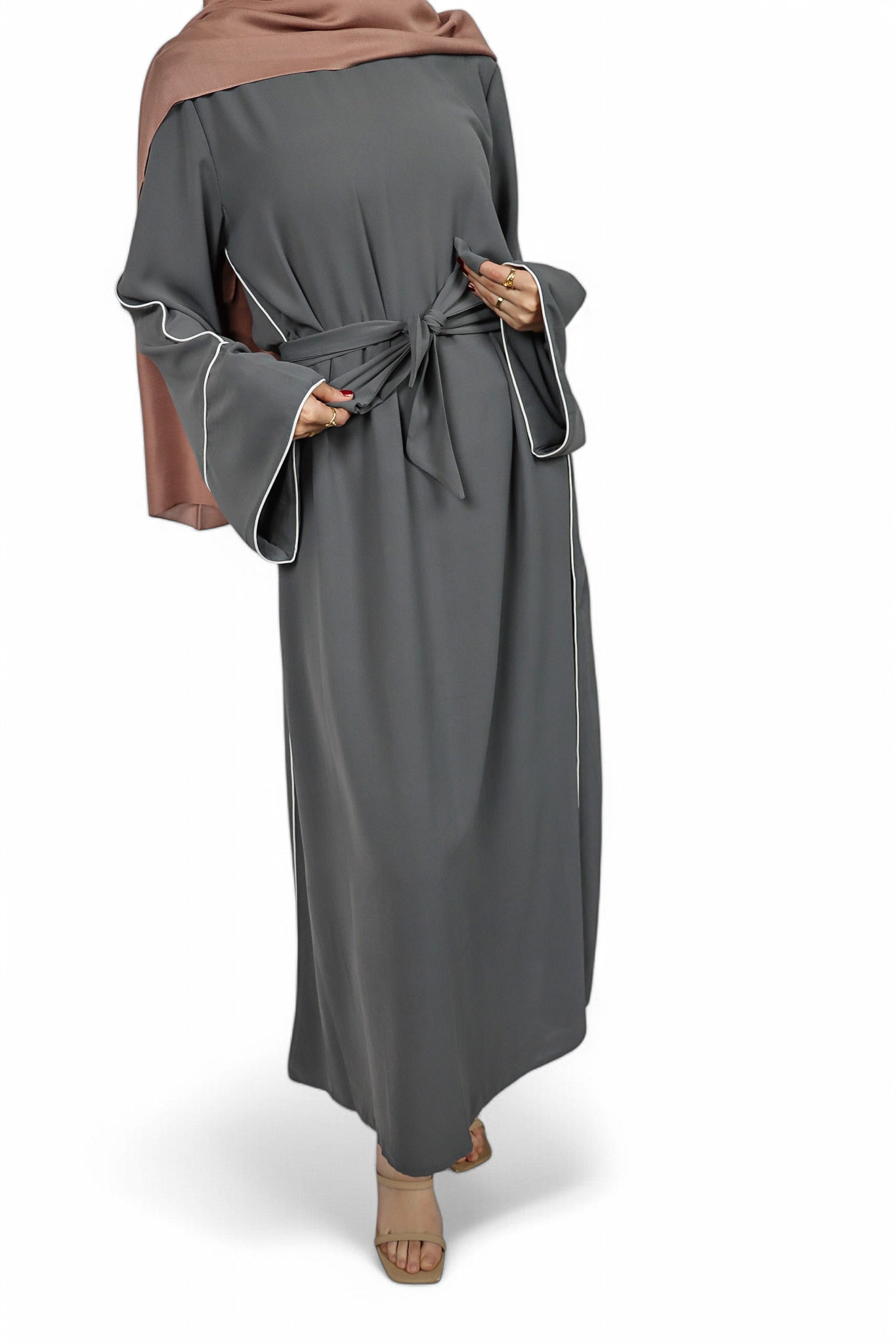 Outline Abaya - Gray