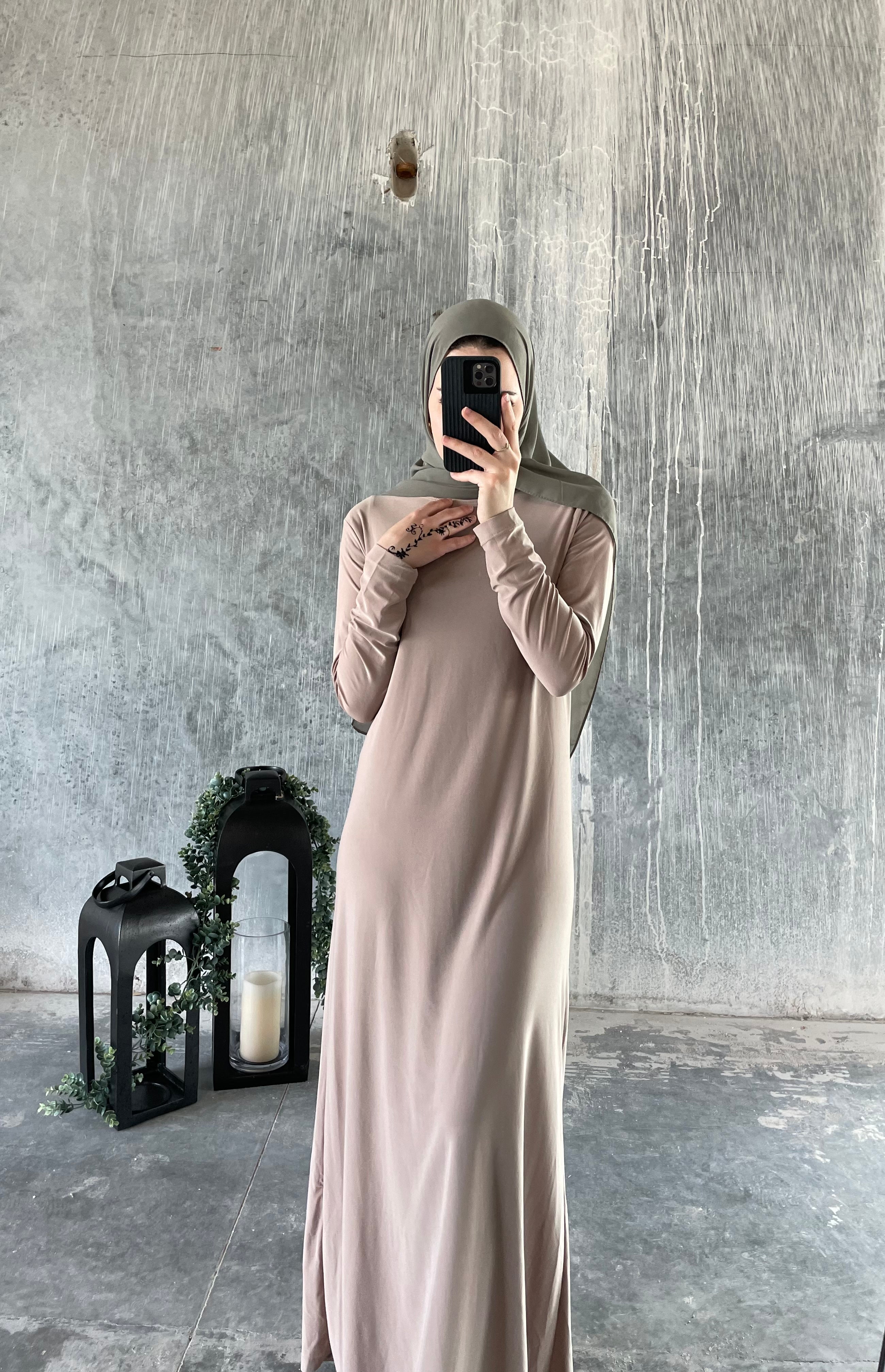 Basic Maxi Dress - Beige