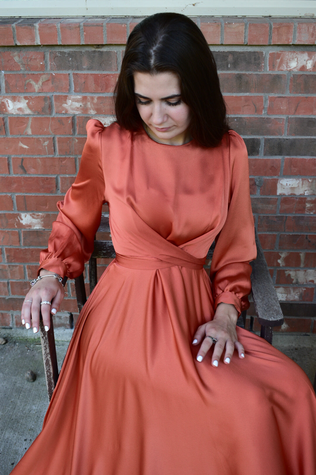 Satin Multi Way Dress - Mandarin