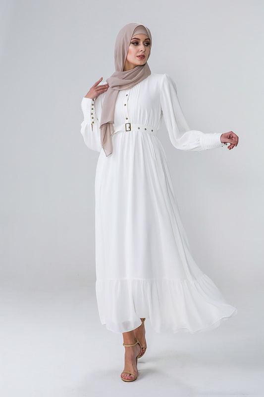 White Serenity Dress - Hijab House